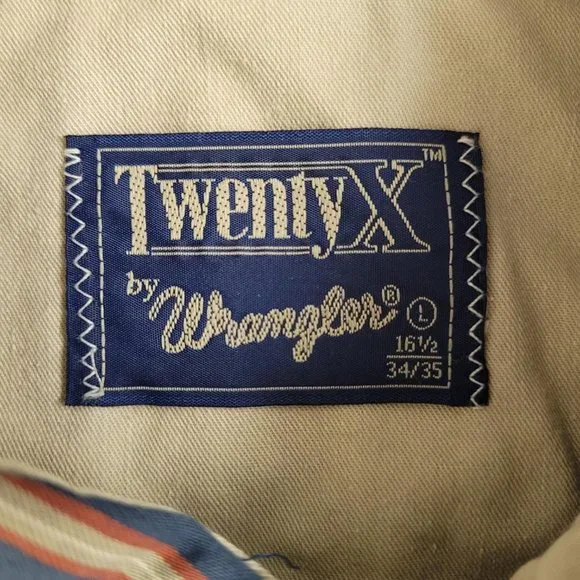 Wrangler "TwentyX" casual long sleeve button down shirt. Size L. - Picture 2 of 9